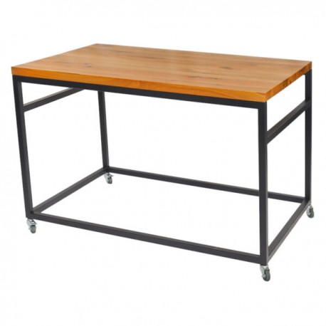 Stůl bufetový, mobilní, dubová deska 120 × 80 × 80 cm